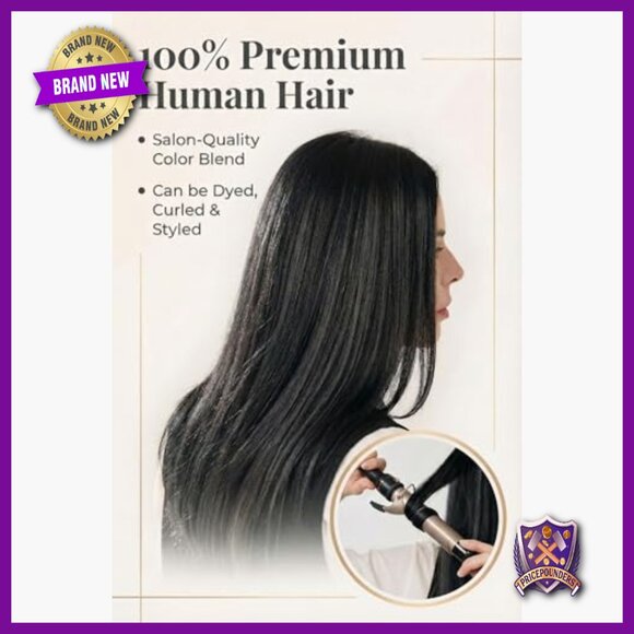Silk Base Hair Topper for Thinning Hair, 12 Inch, Hand-Tied Human Hair
